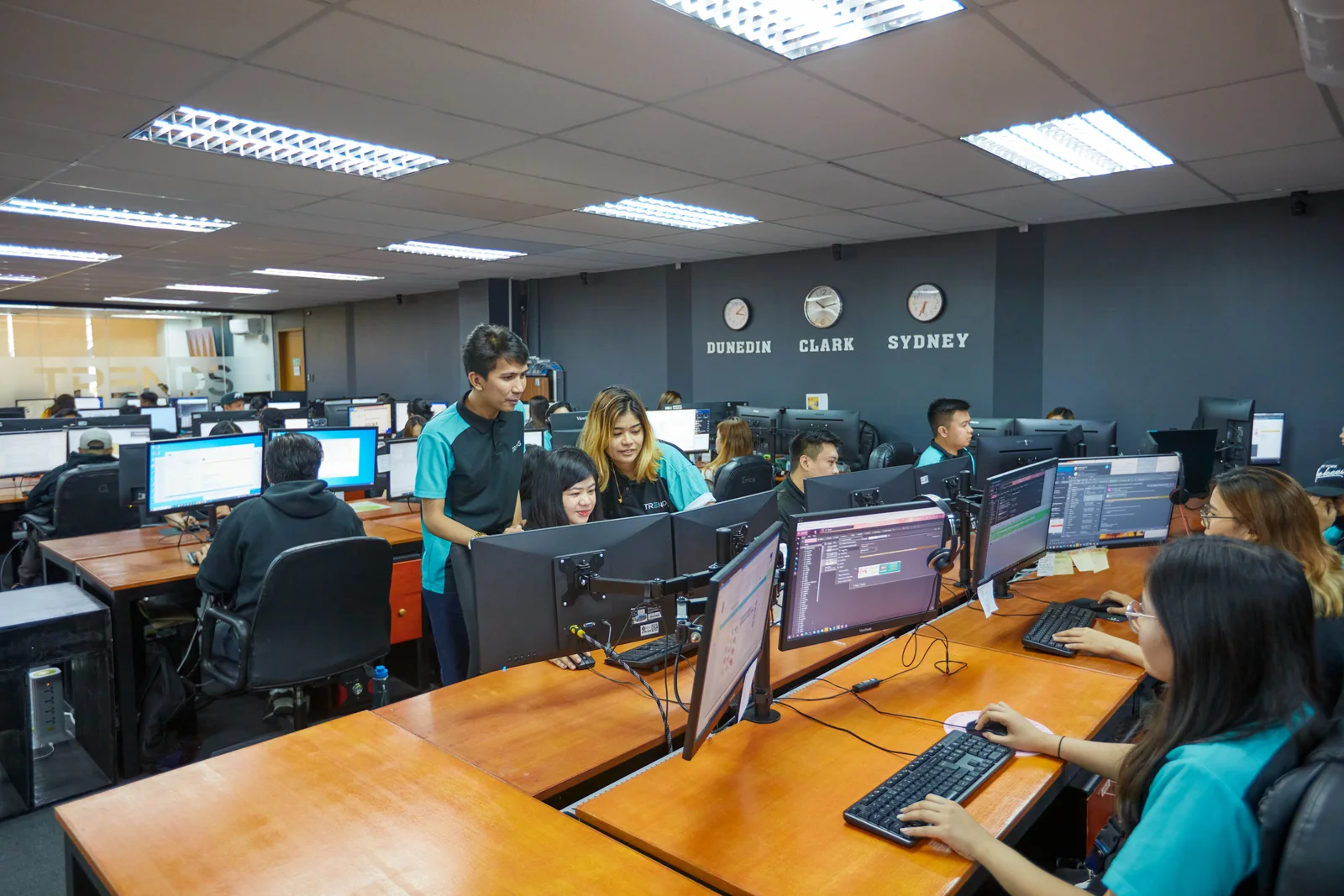 Senior accountant outsourcing in the Philippines, with shared computer workstations at Clark Outsourcing